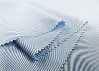 130GSM 100%년 폴리에스테 셔츠 직물/우연한 날실에 의하여 뜨개질을 한 직물 파란 줄무늬를 일하십시오