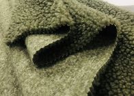 150cm 연약한 총괄적인 직물/Woollike Sherpa 양털 담요 직물 올리브 녹색