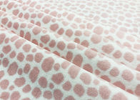 가정 직물 분홍색 표범 인쇄 210GSM를 위한 100%년 폴리에스테 양털 직물