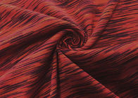 190GSM 요가를 위한 신축성이 있는 씨실 뜨개질을 하는 직물 100 폴리에스테 극세사는 Heather 빨강을 입습니다