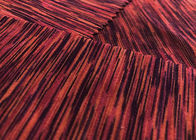 190GSM 요가를 위한 신축성이 있는 씨실 뜨개질을 하는 직물 100 폴리에스테 극세사는 Heather 빨강을 입습니다